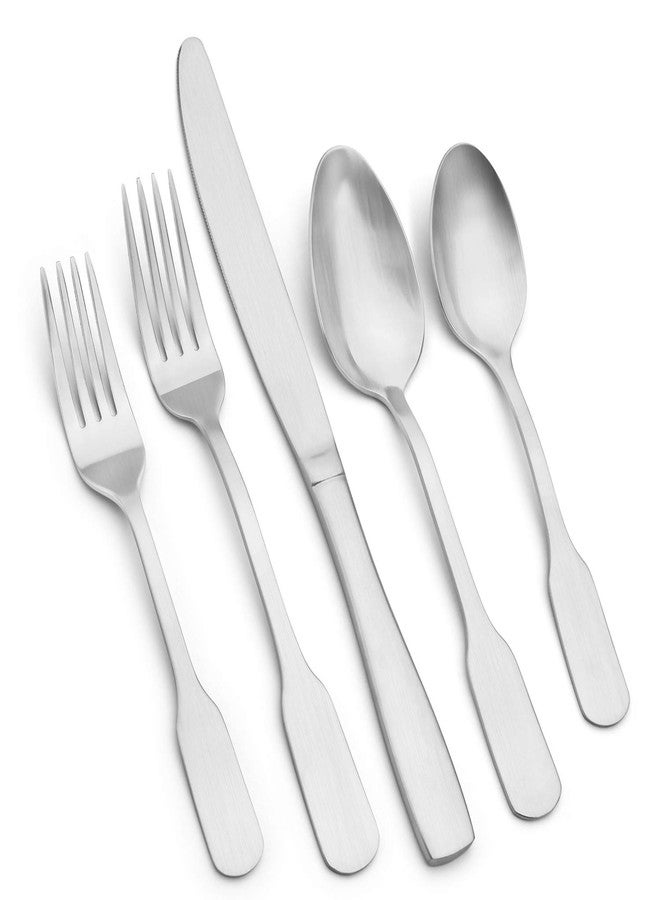 Vanys Silverware Set, Stainless Steel Flatware Cutlery Set For 8, 40-Piece Kitchen Utensil Set Include Spoons And Forks Set, Satin Polished Finished, Dishwasher Safe. - Image 1